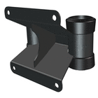 Unicol AV2: Adaptor to convert Avecta to single monitor mount. Finished in black.
