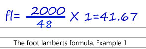 Calculating Foot Lamberts