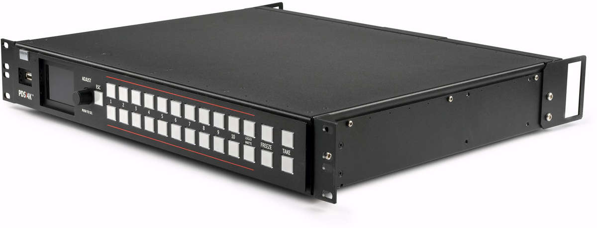 Barco PDS-4K HDMI 6×4 HDMI 2.0 Seamless Matrix Switcher Scaler product image. Click to enlarge.