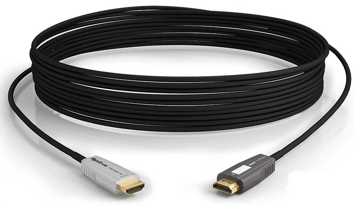 CAB-HAOC-20 20.00m WyreStorm 24Gbps Active Optical HDMI cable product image. Click to enlarge.