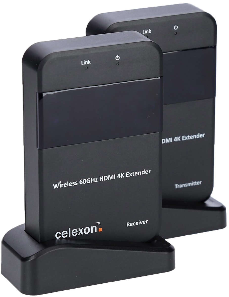 Celexon WHD30M 1:1 Wireless HDMI Transmitter & Receiver product image. Click to enlarge.