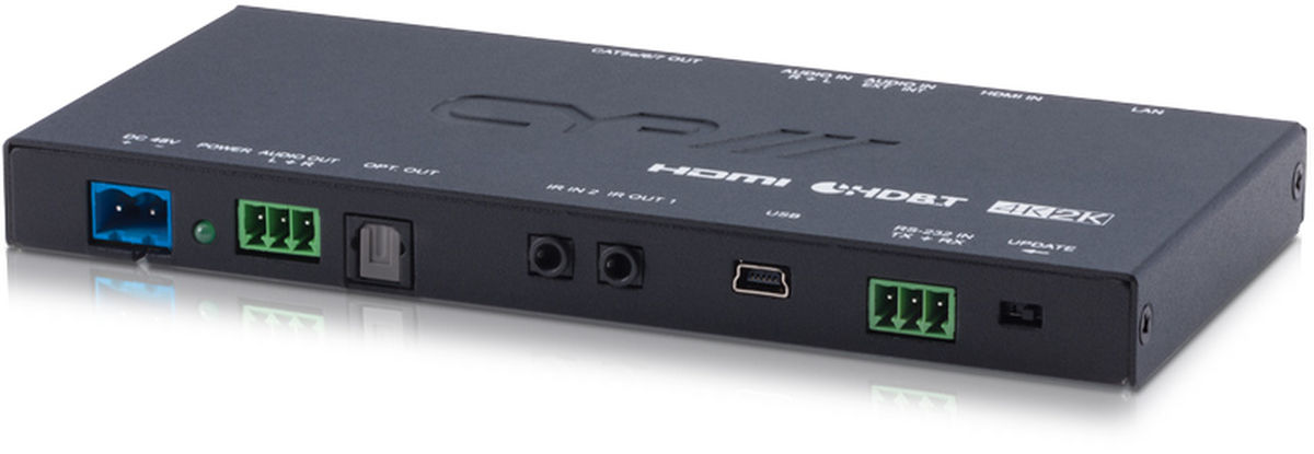 CYP PUV-1530TX 1:1 HDBaseT 4K HDMI / HDCP2.2 / PoH / LAN / OAR / IR / RS-232 Slimline Transmitter product image. Click to enlarge.