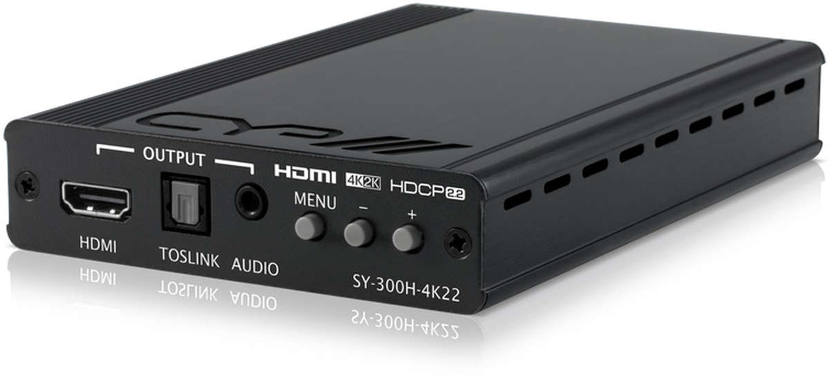 CYP SY-300H-4K22 4K HDMI to HDMI Scaler with Audio Embedding & De-Embedding product image. Click to enlarge.