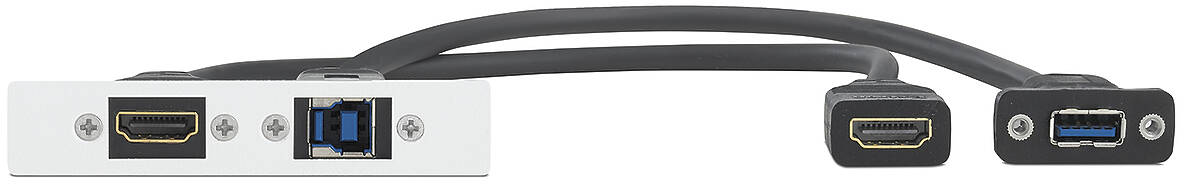 Extron One HDMI Female, One USB A 3.2 Female to USB B Female on Pigtails 70-1352-03  product image