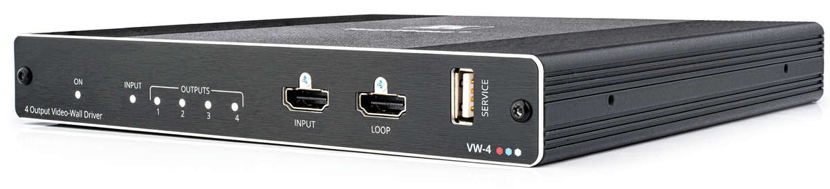 Kramer VW-4 4 HDMI Output Cascading Video Wall Driver product image. Click to enlarge.
