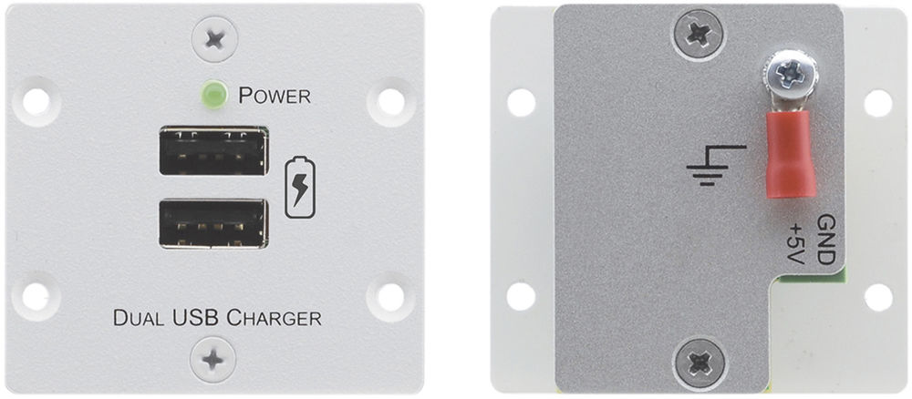 Kramer W-2UC Dual USB Charger for TBUS and Wall Plates product image. Click to enlarge.