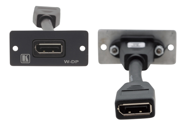 Kramer W-DP DisplayPort wall plate and architectural solution module product image. Click to enlarge.