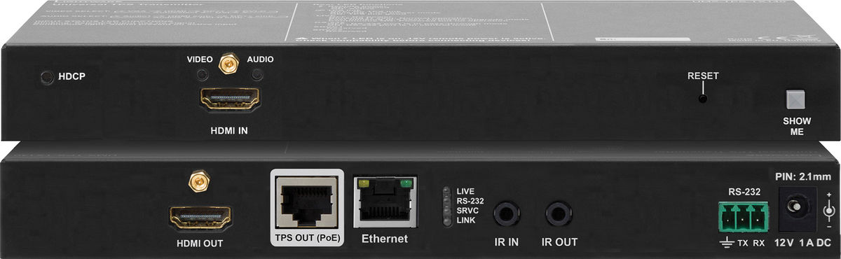 Lightware HDMI-TPS-TX210 1:1 HDMI/RS-232/IR/Ethernet HDBaseT over Twisted Pair Transmitter product image. Click to enlarge.