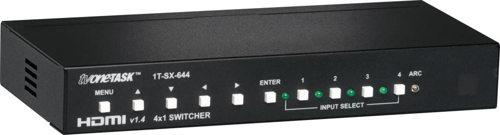 tvONE 1T-SX-644 4:1 HDMI v1.4 FAST Switcher with 3D/ARC and Deep Colour support product image. Click to enlarge.