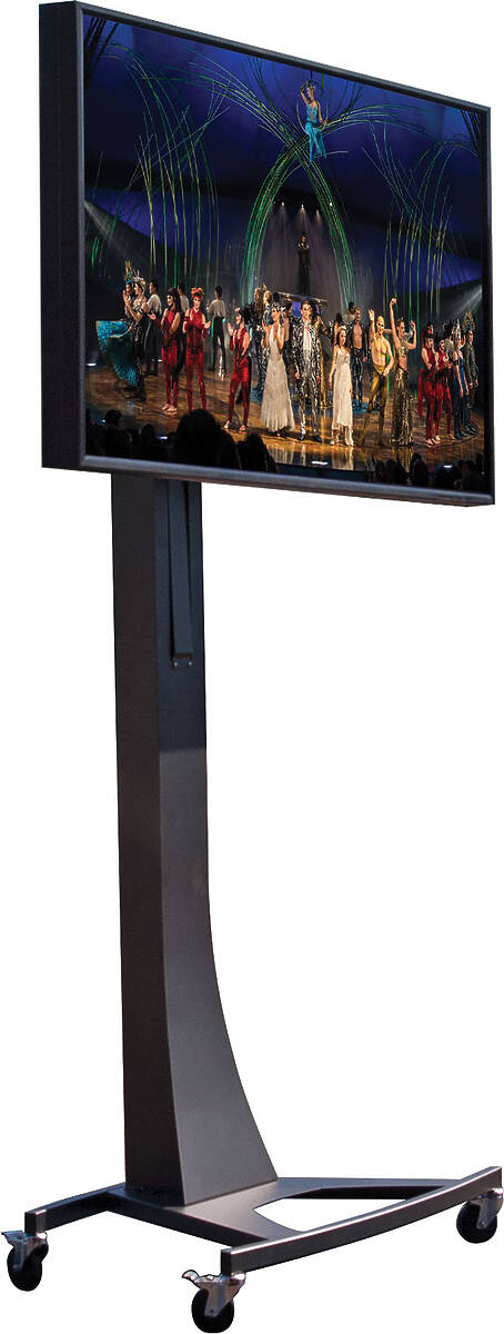 Unicol AXW20 Axia Titan high level designer monitor and TV trolley for screens up to 98" product image. Click to enlarge.