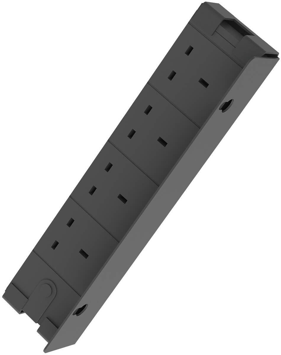 Unicol RHUESU Rhobus 4-Way Power Socket with 4m lead product image. Click to enlarge.