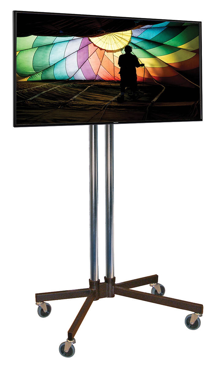 Unicol VSB-1500x2-PS2-PZX3 VS1000 K base modular Trolley for screens 33-70" product image. Click to enlarge.