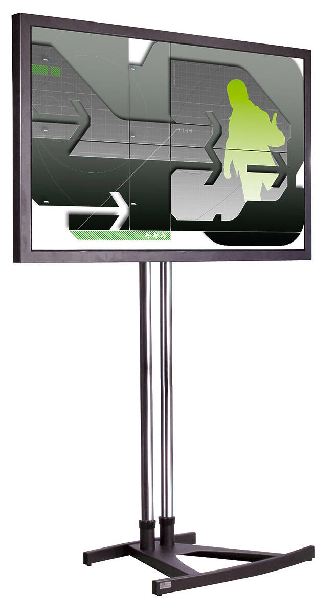 Unicol VSX-1500X2-PS2-PZX1 VS1000 Scimitar base modular stand for screens 33-70" product image. Click to enlarge.