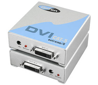 Converts DVI digital video or computer graphics to twisted pair network cables for cost effective long distance runs. Components