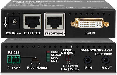 DVI HDBaseT Transmitters allow for the extension of HDMI signals over long distances Components