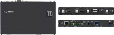 Twisted pair extenders with multiple input formats such as HDMI, DisplayPort, VGA etc. Components
