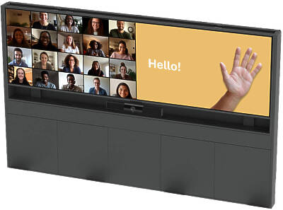 Bespoke freestanding and bolt down video conferencing walls for single or dual monitors