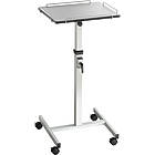Height adjustable projector trolley finished in grey