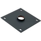 8" / 203mm square ceiling plate for threaded poles finished in Black