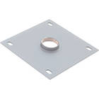 8" / 203mm square ceiling plate for threaded poles finished in White