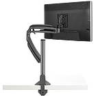 Kontour single monitor twin arm desk mount finished in black