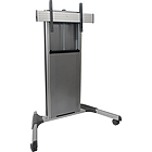 X‑Large Fusion Manual Height Adjustable Mobile AV Cart finished in silver