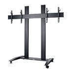 Premium Universal Flat Screen Monitor/TV Trolley for dual 42‑55" side‑by‑side screens