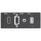 Extron AAP SuperPlate 100 AAP SuperPlate Double Space HDMI, VGA, PC Audio and USB 2.0 finished in black or white [70-1076-03]