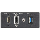 Extron AAP SuperPlate 103 AAP SuperPlate Double Space HDMI, VGA, PC Audio, and USB 3.2 Gen 1 finished in black or white [70-1238-03]