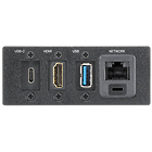 Extron AAP SuperPlate 173 AAP SuperPlate Double Space (HDMI, USB 3.2 Type-A to Type-B, USB-C, and Network)