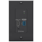 Extron DTP3 R 201 D 1:1 DTP3 HDMI 4K/60 Decorator Style Wallplate Receiver in Black (1 × DTP input; 1 × HDMI output; Max 100m at 4K/60 and 5K)