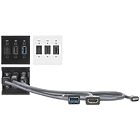 Extron Flex55 SuperPlate 170 HDMI, USB 2, and USB-C pass-through finished in white