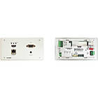 Kramer KIT-401 2:1 4K Auto-Switcher/Scaler Kit over HDBaseT wall plate transmitter and compact receiver product image