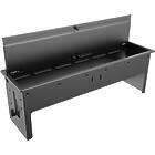 Kramer T-IN6-REC2(B) Rectangular 4 module surface access desk enclosure with lid finished in black product image