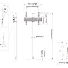 Multibrackets 0147 M Single Pole Floormount Pro 32–65″ VESA 600 Boltdown Monitor Stand product image
