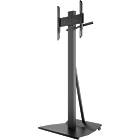 Multibrackets 0215 M Tilt & Roll Floorstand Plus Black Monitor Plinth Stand Front View product image