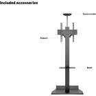 Multibrackets 0215 M Tilt & Roll Floorstand Plus Black Monitor Plinth Stand product image