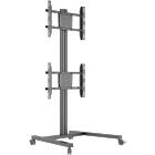 Multibrackets 2215 M Display Stand 180 Dual Vertical Black|Dual Monitor Trolley ({calcScreenSizeRangeINCH} / {calcMaxLoadText}; VESA {calcVESARange}; 1800mm column)