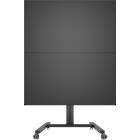 Multibrackets 2215 M Display Stand 180 Dual Vertical Black|Dual Monitor Trolley Front View product image