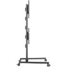 Multibrackets 2215 M Display Stand 180 Dual Vertical Black|Dual Monitor Trolley product image