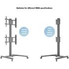 Multibrackets 2215 M Display Stand 180 Dual Vertical Black|Dual Monitor Trolley product image