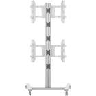 Multibrackets 2222 M Display Stand 180 Dual Vertical Silver|Dual Monitor Trolley product image