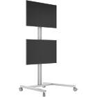 Multibrackets 2222 M Display Stand 180 Dual Vertical Silver|Dual Monitor Trolley product image