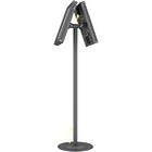 M Pro Series Single Pole Floorbase Dual Monitor Stand