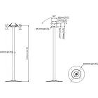 Multibrackets 3069 M Pro Series Single Pole Floorbase Dual Monitor Stand product image