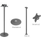 Multibrackets 3069 M Pro Series Single Pole Floorbase Dual Monitor Stand product image