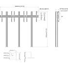 Multibrackets 3427 M Floormount Column Pro Triple Monitor MBFM3x1U 180 Micro Adj Bolt-down Monitor Stand product image