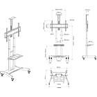 Multibrackets 4627 M Public Floorstand Basic 180 trolley incl shelf & camera holder product image