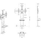 Multibrackets 7246 M Public Floormount Basic 180 bolt-down stand incl shelf & camera holder product image