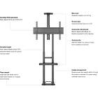 Multibrackets 7246 M Public Floormount Basic 180 bolt-down stand incl shelf & camera holder product image